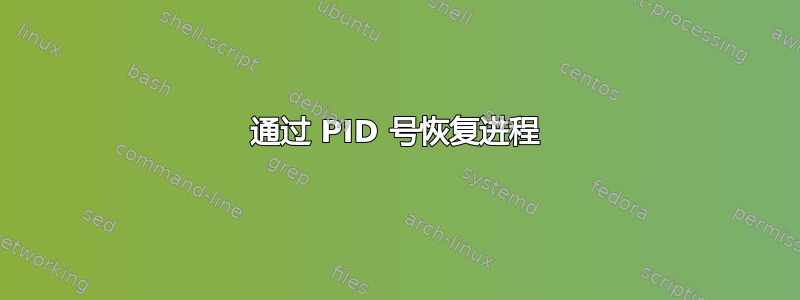 通过 PID 号恢复进程