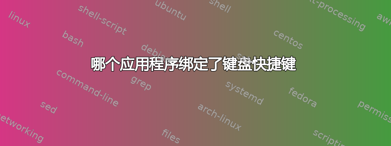 哪个应用程序绑定了键盘快捷键