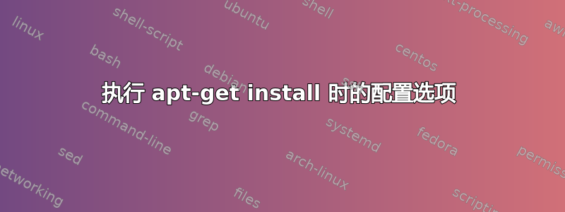 执行 apt-get install 时的配置选项