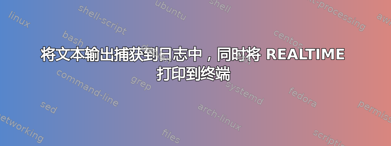 将文本输出捕获到日志中，同时将 RE​​ALTIME 打印到终端