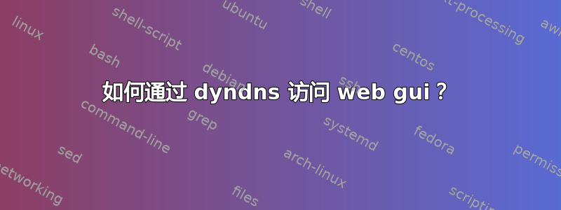 如何通过 dyndns 访问 web gui？