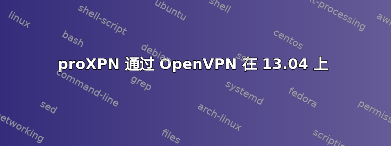 proXPN 通过 OpenVPN 在 13.04 上