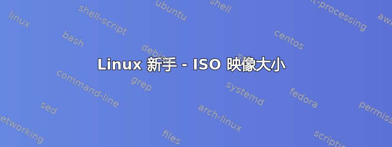 Linux 新手 - ISO 映像大小 