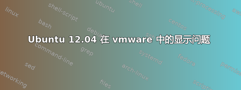 Ubuntu 12.04 在 vmware 中的显示问题