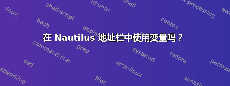 在 Nautilus 地址栏中使用变量吗？