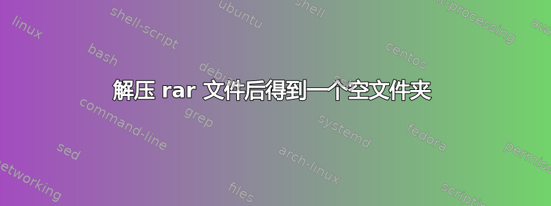 解压 rar 文件后得到一个空文件夹