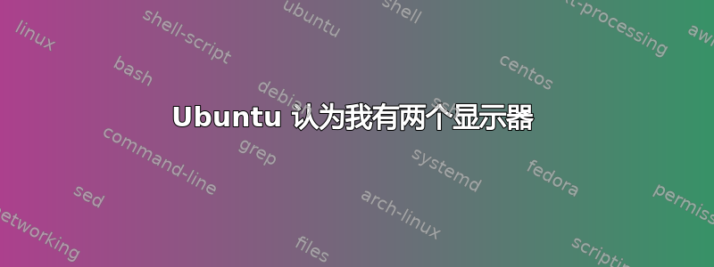 Ubuntu 认为我有两个显示器