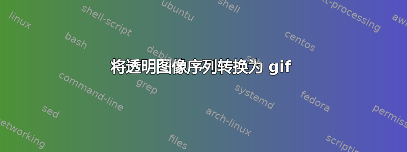 将透明图像序列转换为 gif