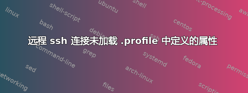 远程 ssh 连接未加载 .profile 中定义的属性