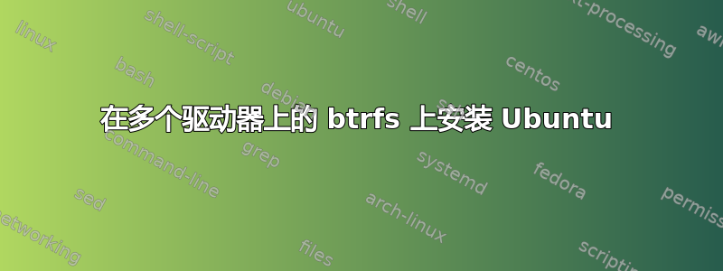 在多个驱动器上的 btrfs 上安装 Ubuntu