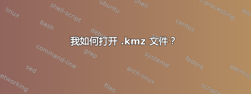 我如何打开 .kmz 文件？