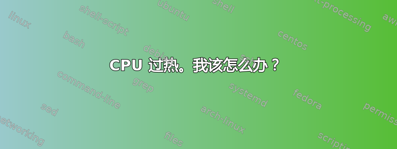 CPU 过热。我该怎么办？