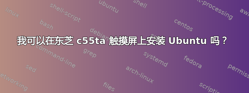 我可以在东芝 c55ta 触摸屏上安装 Ubuntu 吗？