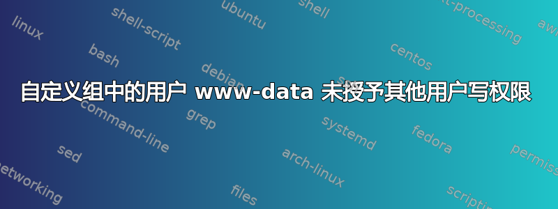 自定义组中的用户 www-data 未授予其他用户写权限