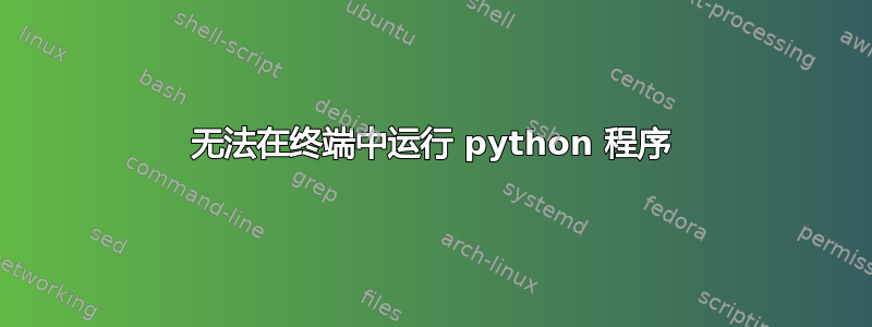 无法在终端中运行 python 程序