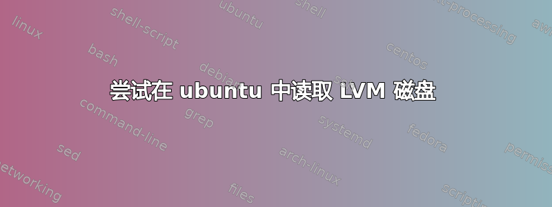 尝试在 ubuntu 中读取 LVM 磁盘