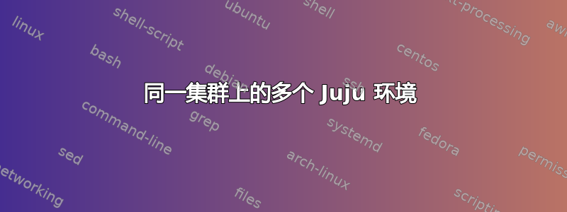 同一集群上的多个 Juju 环境