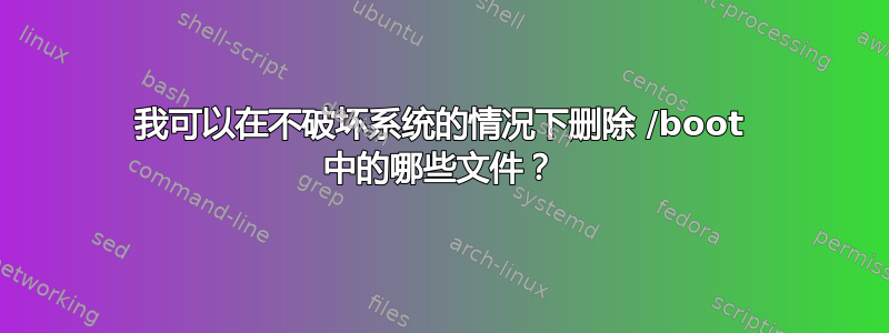 我可以在不破坏系统的情况下删除 /boot 中的哪些文件？