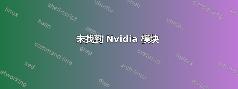 未找到 Nvidia 模块