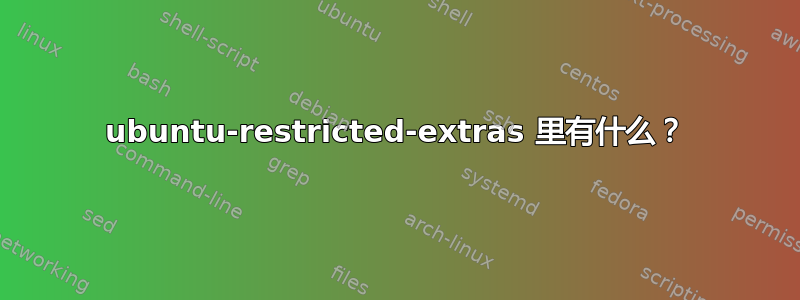 ubuntu-restricted-extras 里有什么？