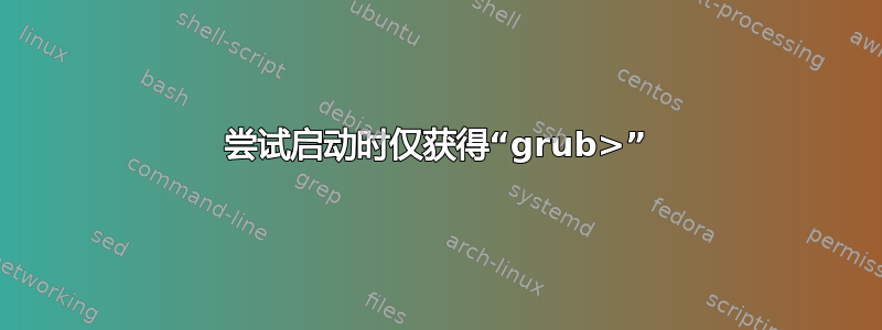 尝试启动时仅获得“grub>”