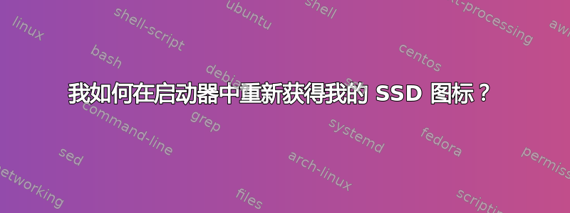 我如何在启动器中重新获得我的 SSD 图标？