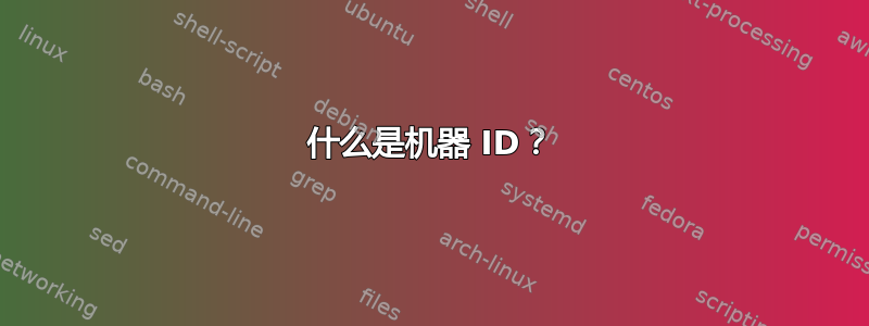 什么是机器 ID？