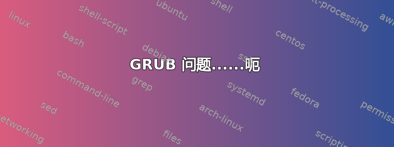 GRUB 问题......呃