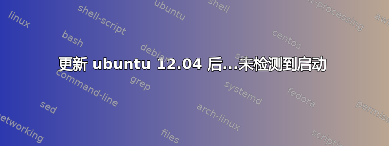 更新 ubuntu 12.04 后...未检测到启动