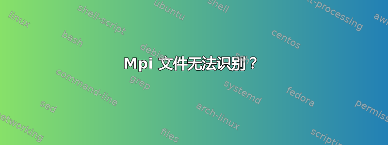 Mpi 文件无法识别？