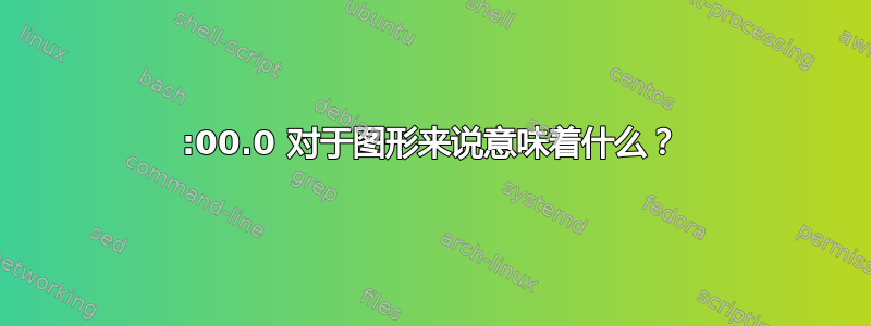 01:00.0 对于图形来说意味着什么？