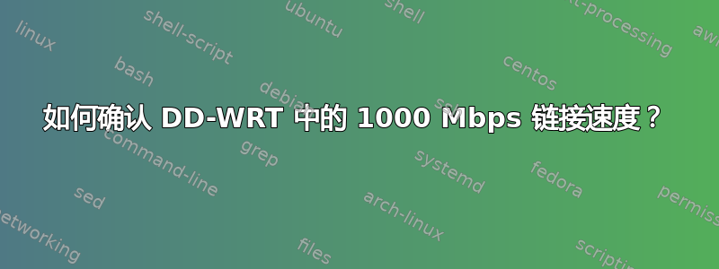 如何确认 DD-WRT 中的 1000 Mbps 链接速度？