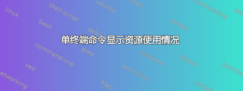 单终端命令显示资源使用情况