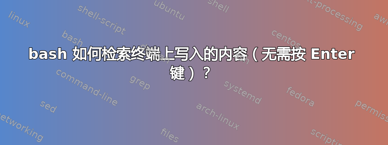 bash 如何检索终端上写入的内容（无需按 Enter 键）？