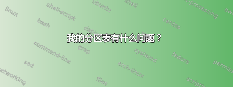 我的分区表有什么问题？