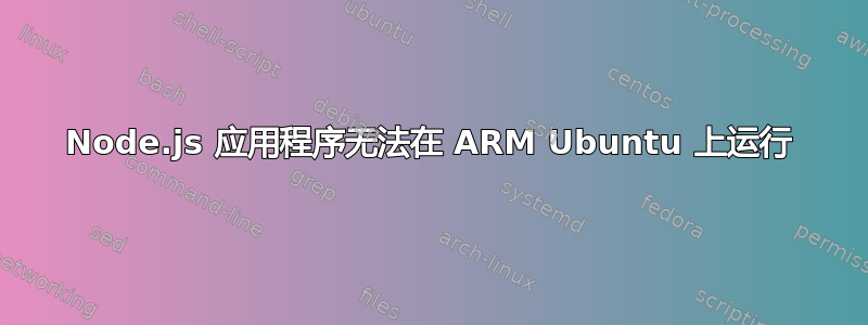 Node.js 应用程序无法在 ARM Ubuntu 上运行