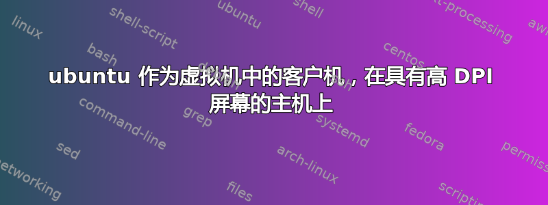 ubuntu 作为虚拟机中的客户机，在具有高 DPI 屏幕的主机上