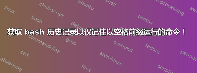 获取 bash 历史记录以仅记住以空格前缀运行的命令！