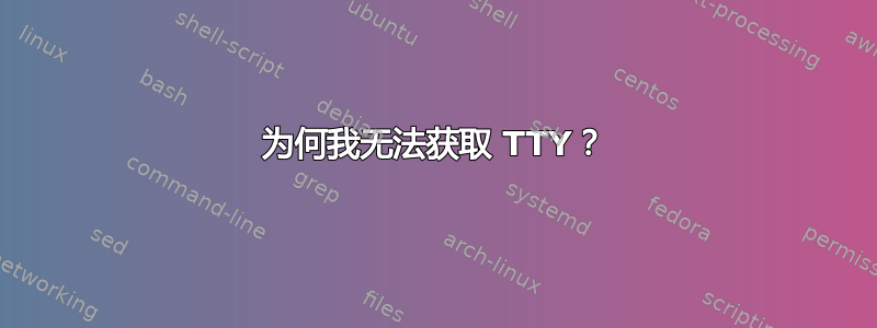 为何我无法获取 TTY？