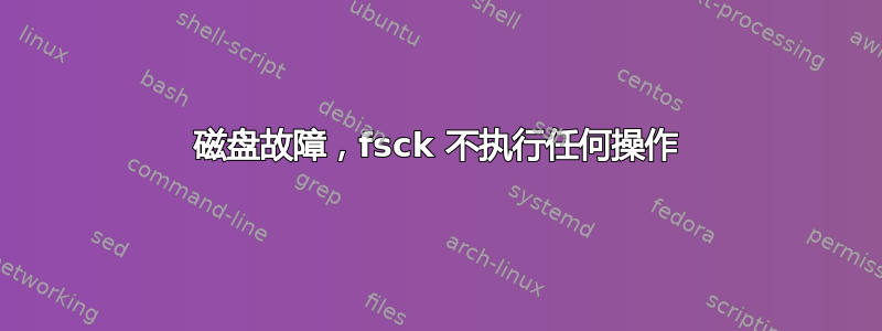 磁盘故障，fsck 不执行任何操作