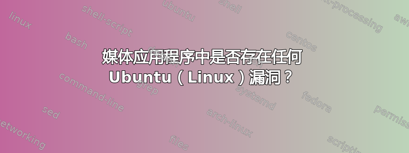 媒体应用程序中是否存在任何 Ubuntu（Linux）漏洞？