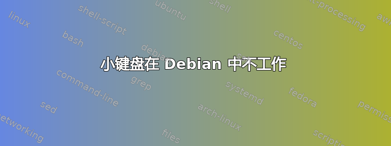 小键盘在 Debian 中不工作