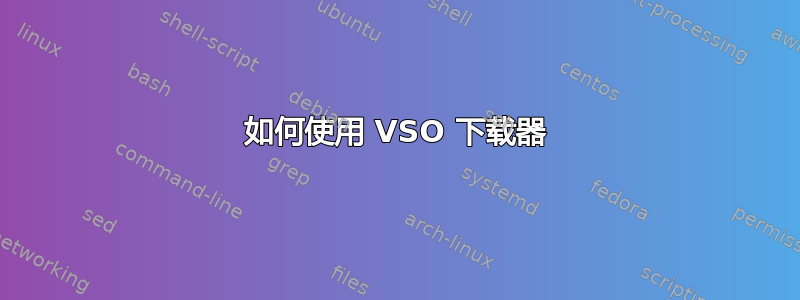 如何使用 VSO 下载器