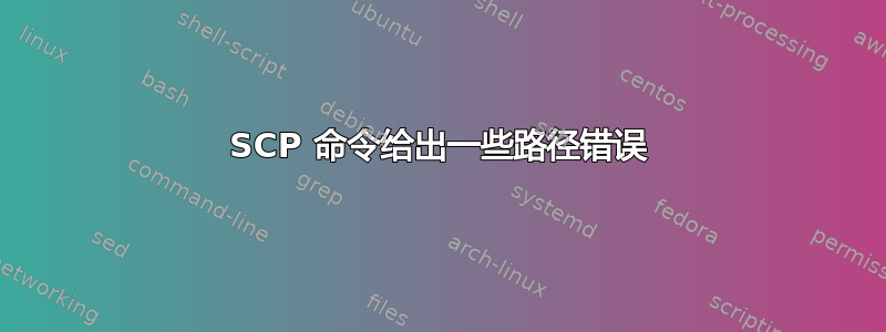 SCP 命令给出一些路径错误