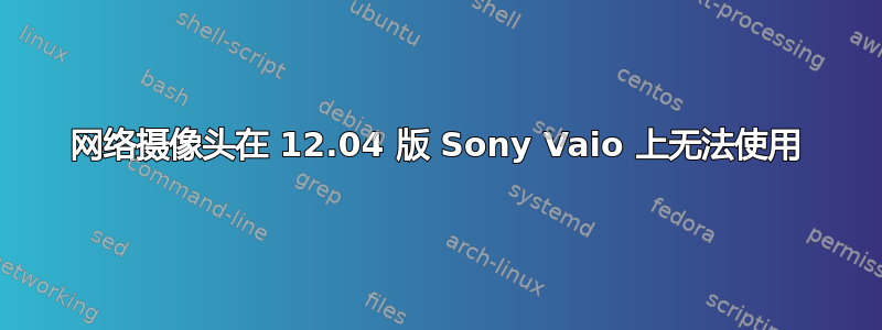 网络摄像头在 12.04 版 Sony Vaio 上无法使用