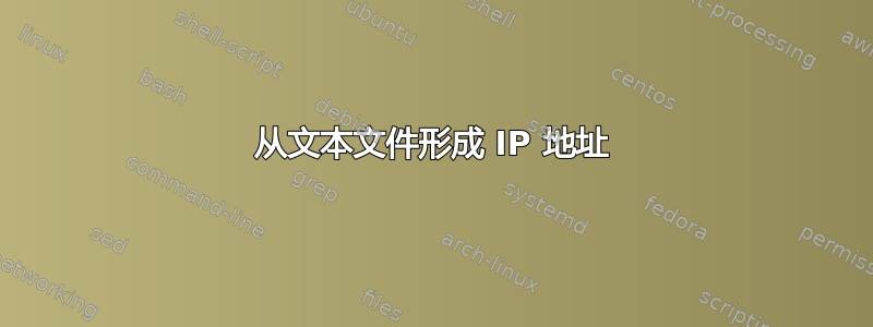 从文本文件形成 IP 地址