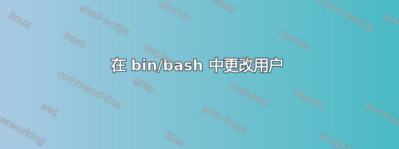 在 bin/bash 中更改用户