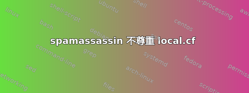 spamassassin 不尊重 local.cf