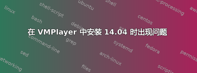 在 VMPlayer 中安装 14.04 时出现问题