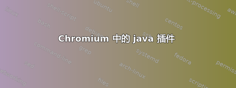 Chromium 中的 java 插件